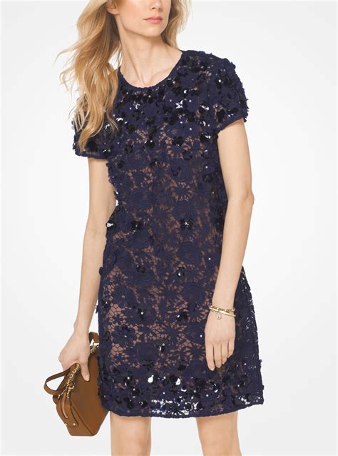 Michael Kors Women's Floral Lace Shift Dress 